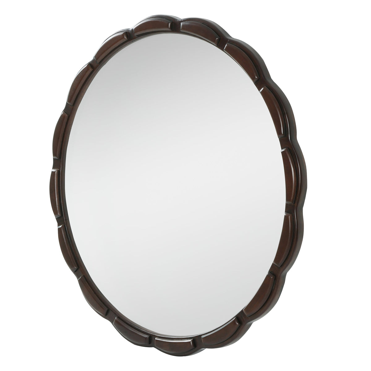 Round Wood Wall Mirror - 31.5