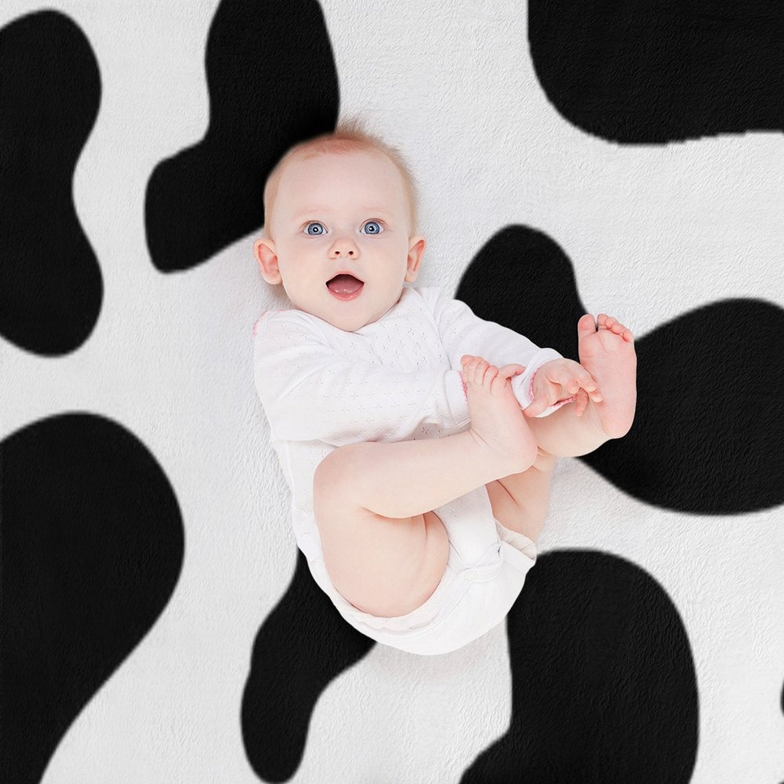 Cow Print Eco-conscious Throw Blanket