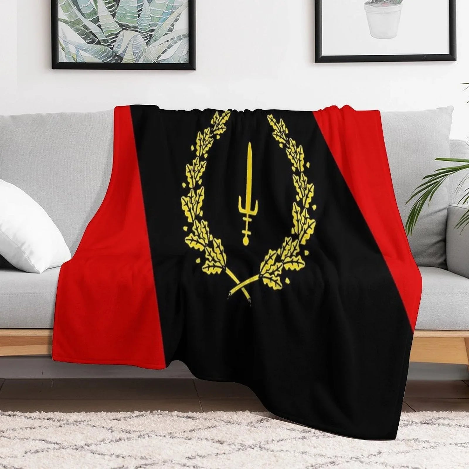 Black American Heritage Flag 1967 Throw Blanket