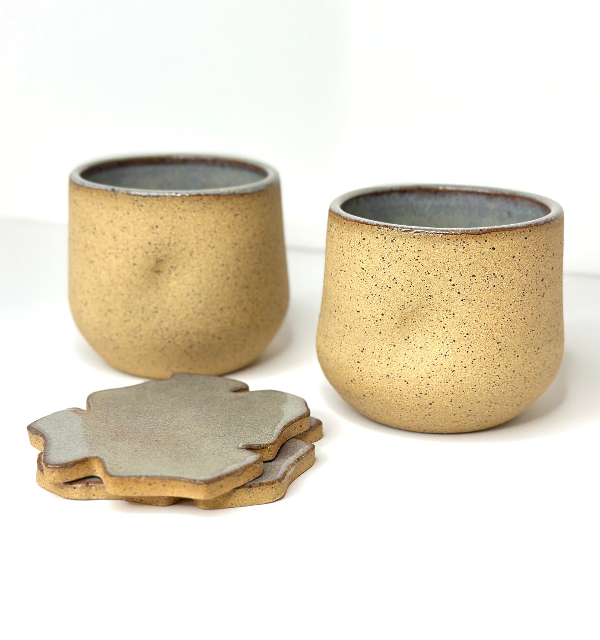 MUSHROOM CUPS SET (2 cups + 2 Flower coasters)