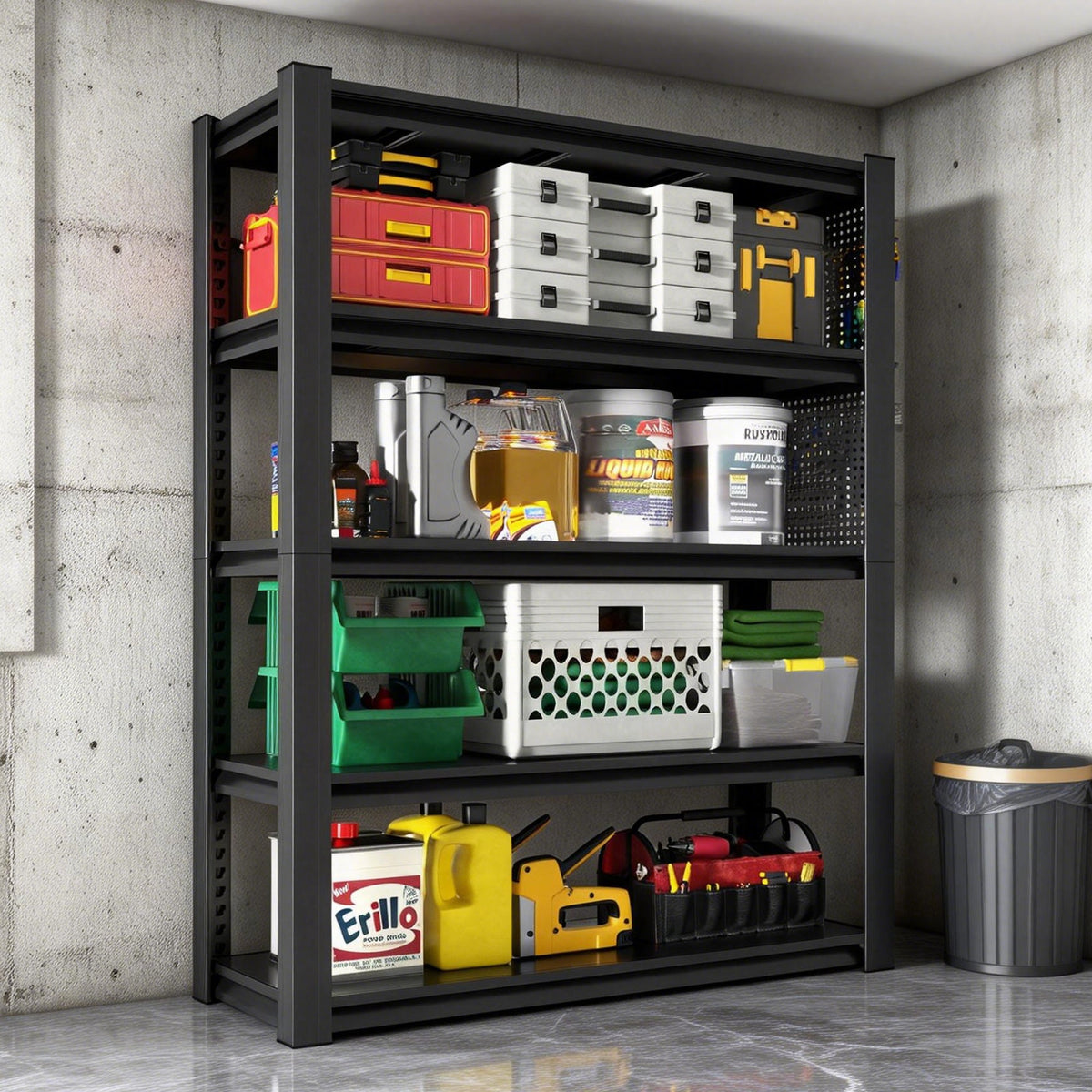 Adjustable Heavy-Duty Metal Shelving Unit – 78