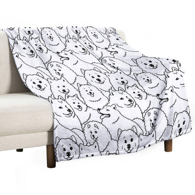 Oh Samoyed Compact Throw Blanket