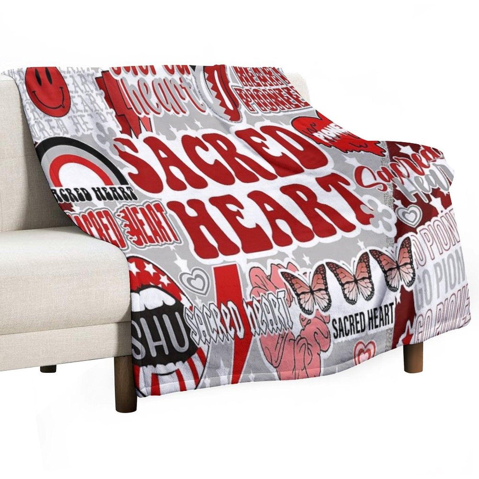 Sacred Heart Collage Throw Blanket