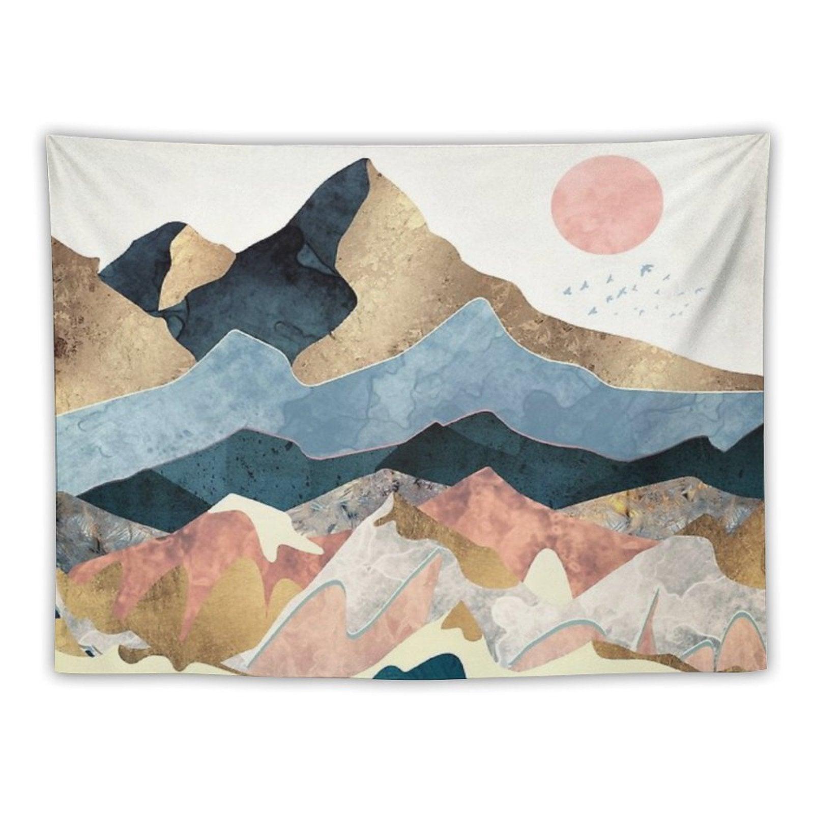Golden Peaks Tapestry
