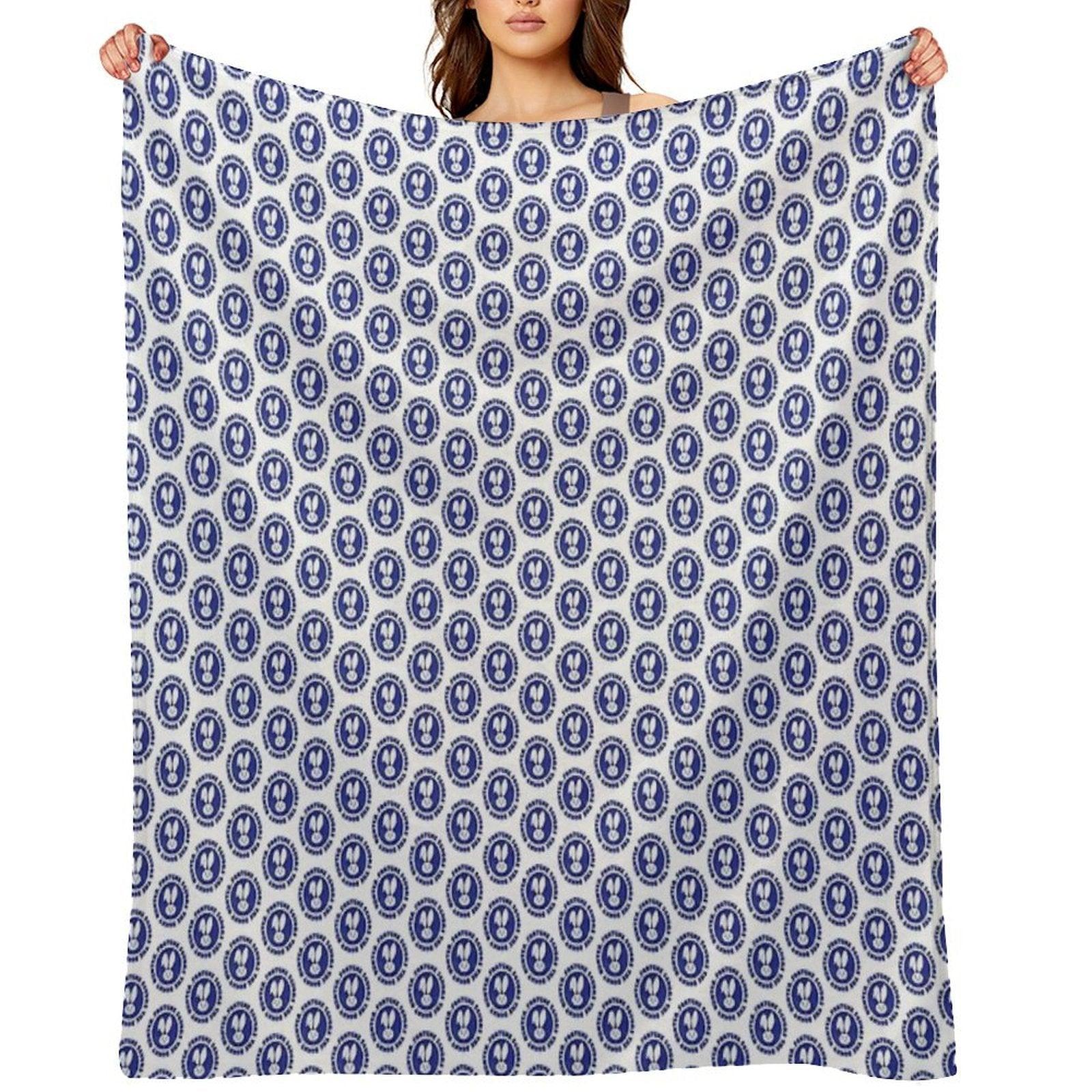 Fortune Favors The Bunny Hunter Throw Blanket
