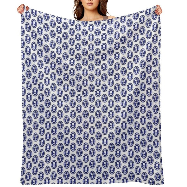 Fortune Favors The Bunny Hunter Throw Blanket