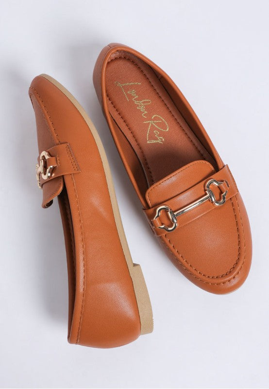 Pingle Horsebit Faux Leather Loafers