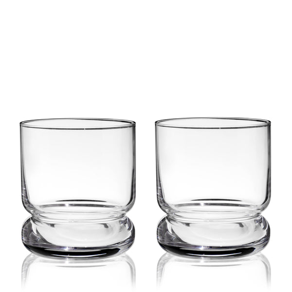 Mercury Crystal Lowball Tumblers, Set of 2