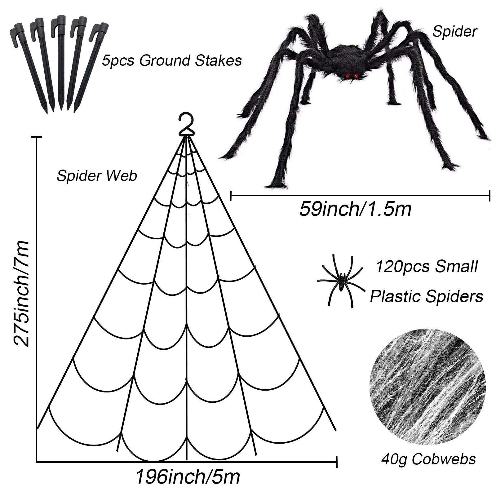 Halloween Spider Web Decorations for Outdoor, 23Ft X 16Ft