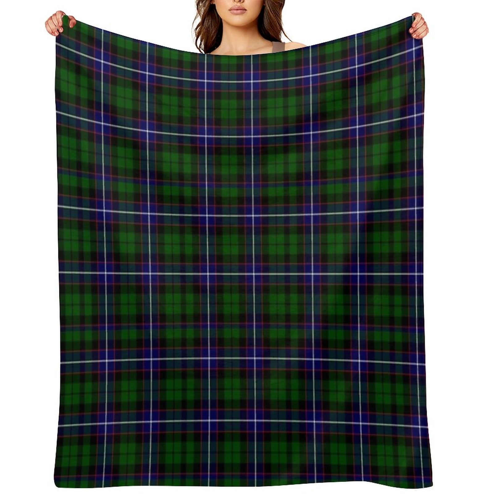 Clan Russell Tartan Machine-washable Throw Blanket