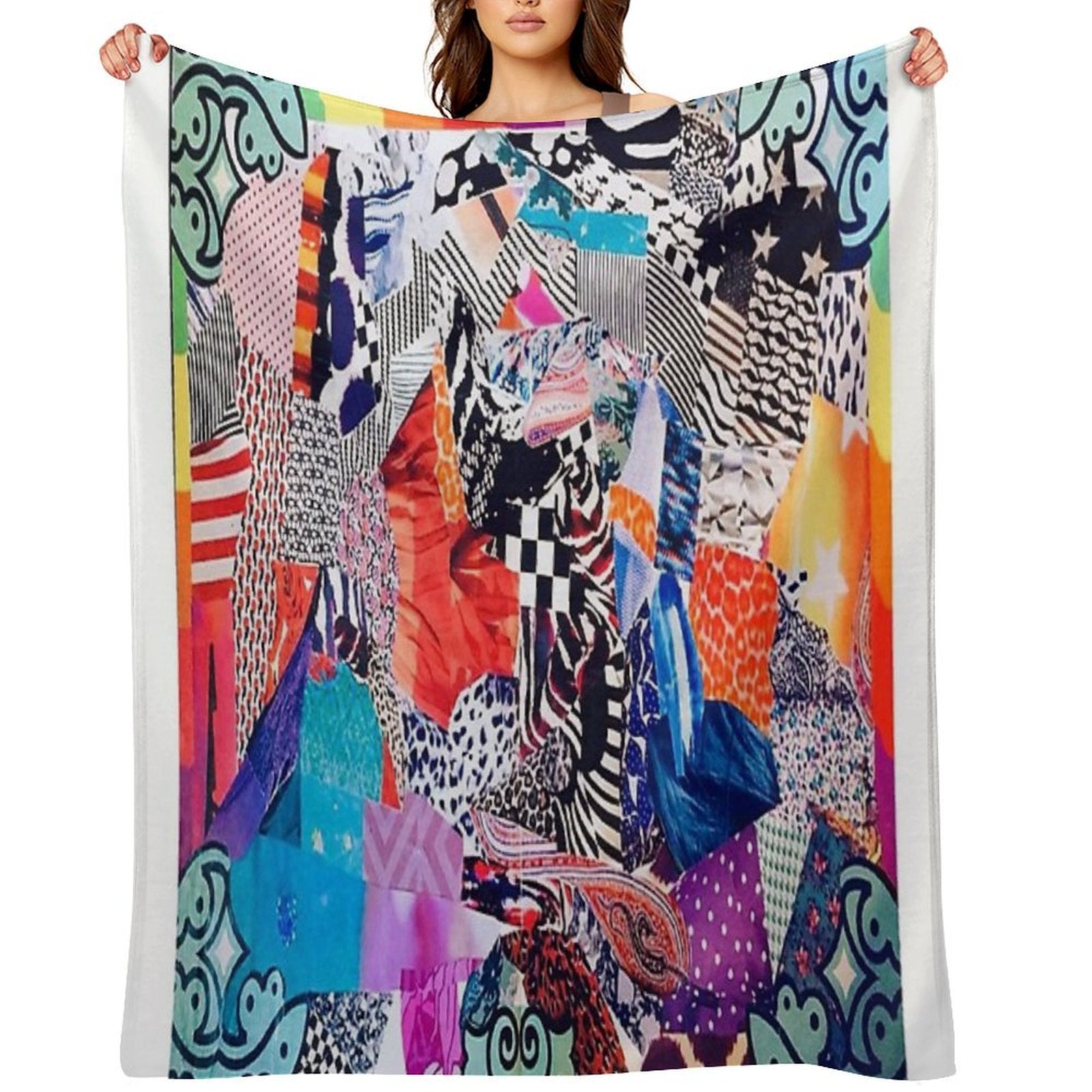 Mixed Print Uno Compact Throw Blanket