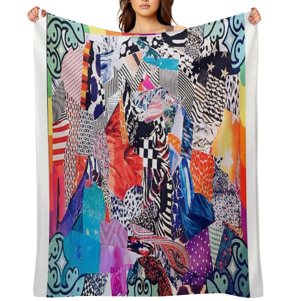 Mixed Print Uno Compact Throw Blanket