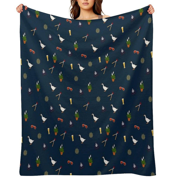 Hot Fuzz Pattern Throw Blanket