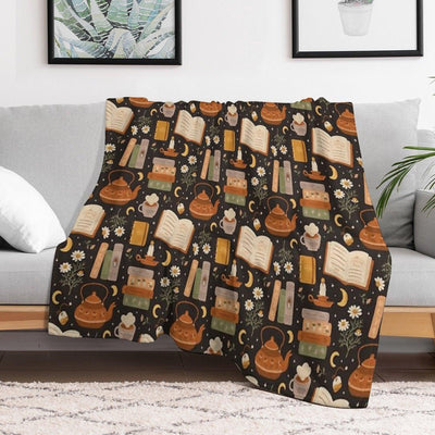 Sweet Bookish Dreams Throw Blanket
