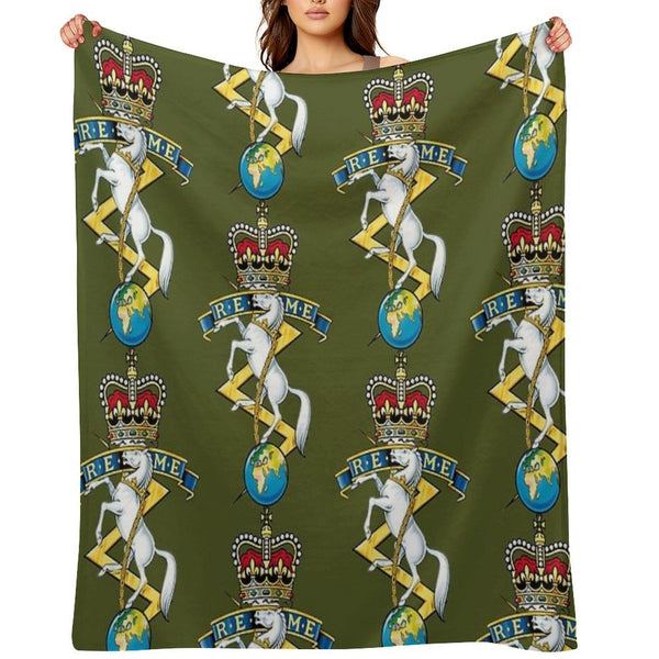 REME Royal Electrical And Mechanical Engineers Capbadge Velvety-soft Throw Blanket