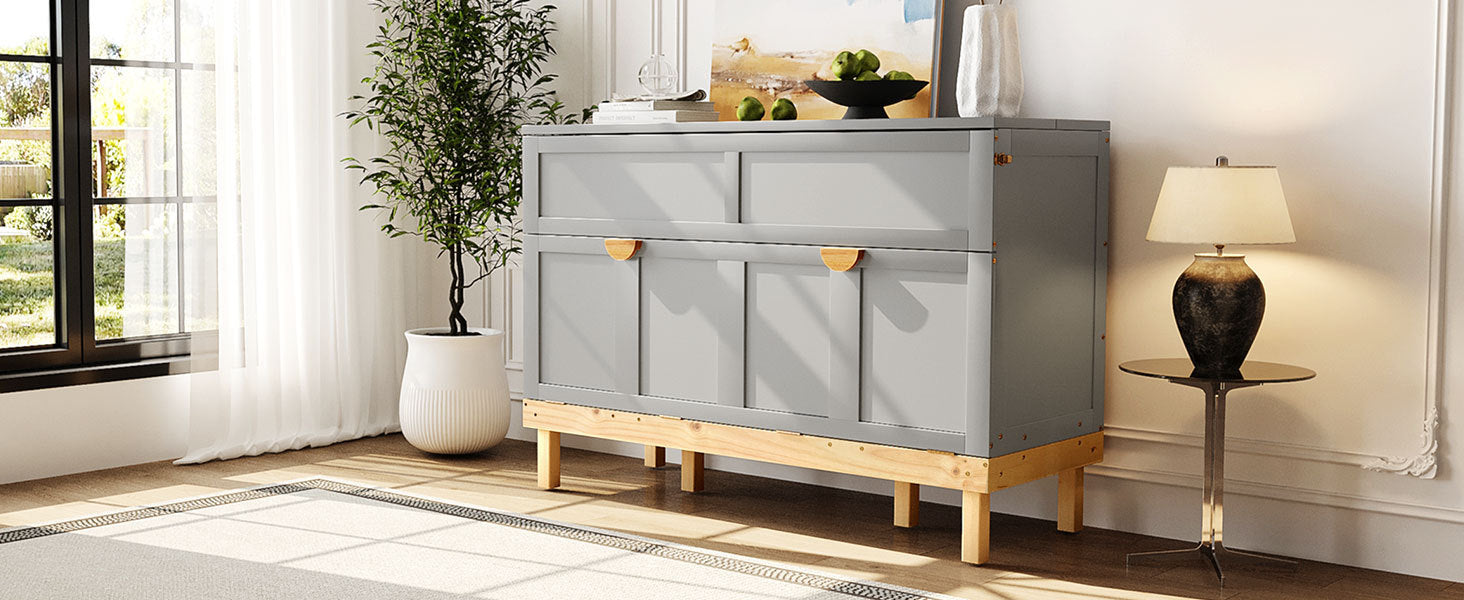 Queen Size Murphy Bed, Gray