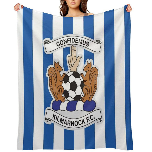 Kilmarnock Football Club Logo - Stripes Throw Blanket