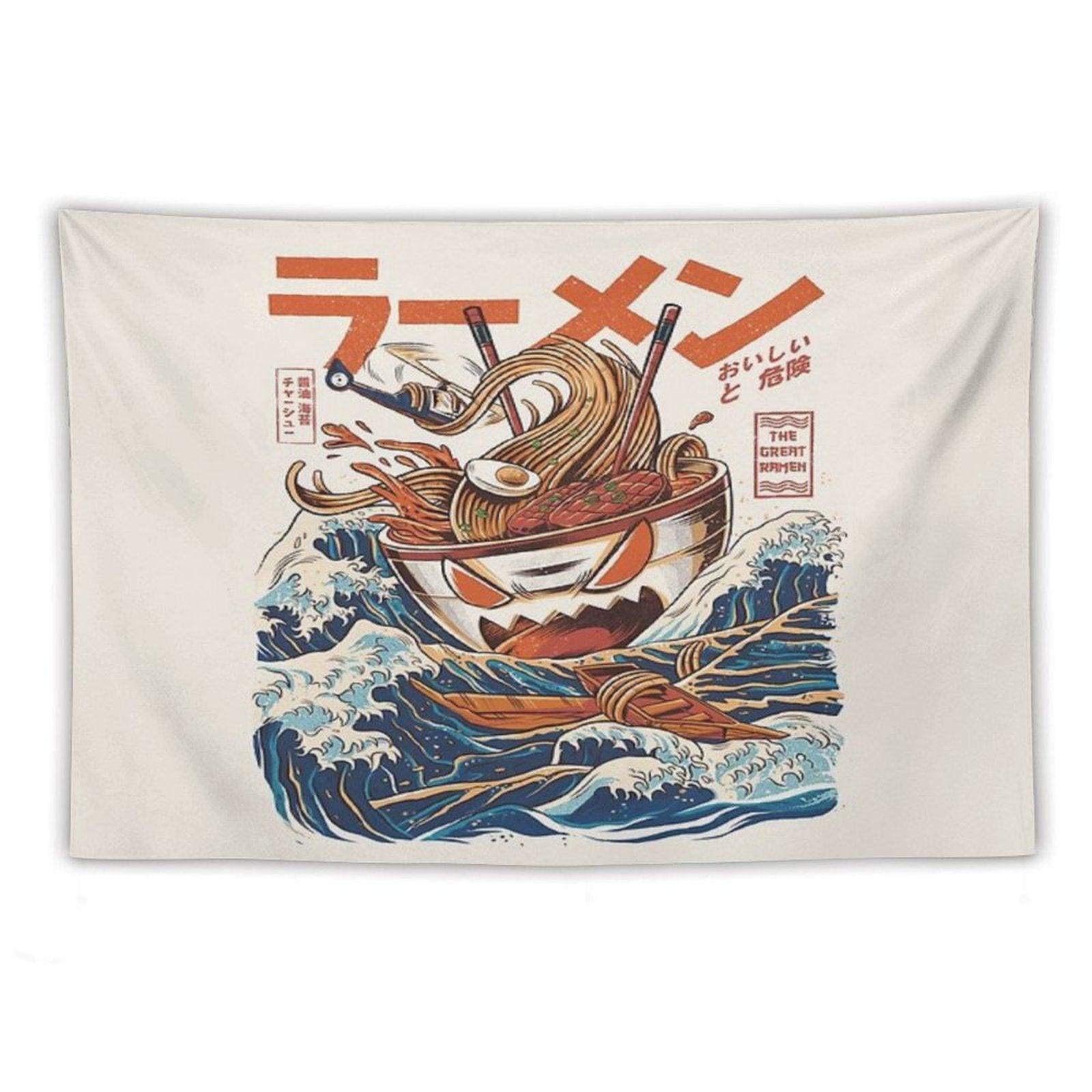 The Great Ramen Off Kanagawa Tapestry