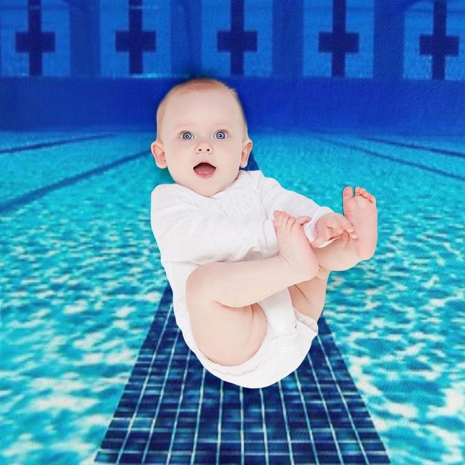 Beautiful Underwater Pool View - Swimming Pool Photography Throw Blanket