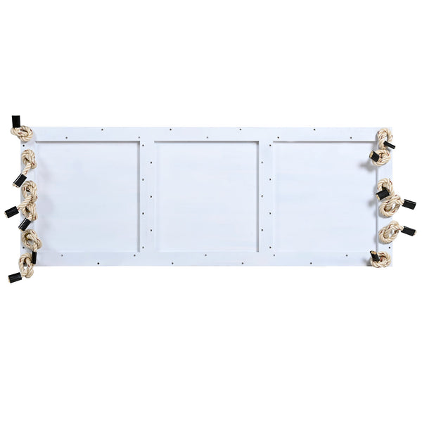 Patio Wooden Swing Chair Hanging Porch Swing Bench with Cushion & Pillows