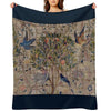 William Morris Kelmscott Trellis Embroidery Throw Blanket