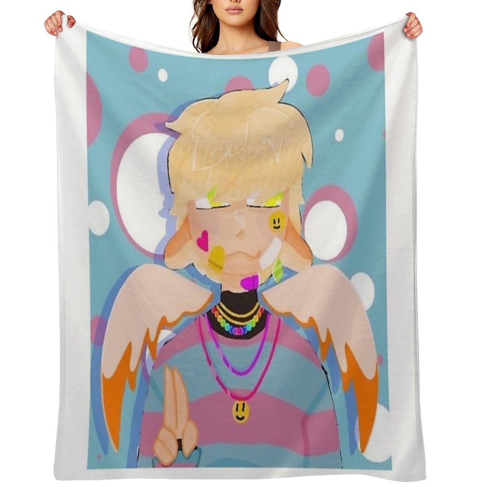 Peaceful Angel Boy Throw Blanket