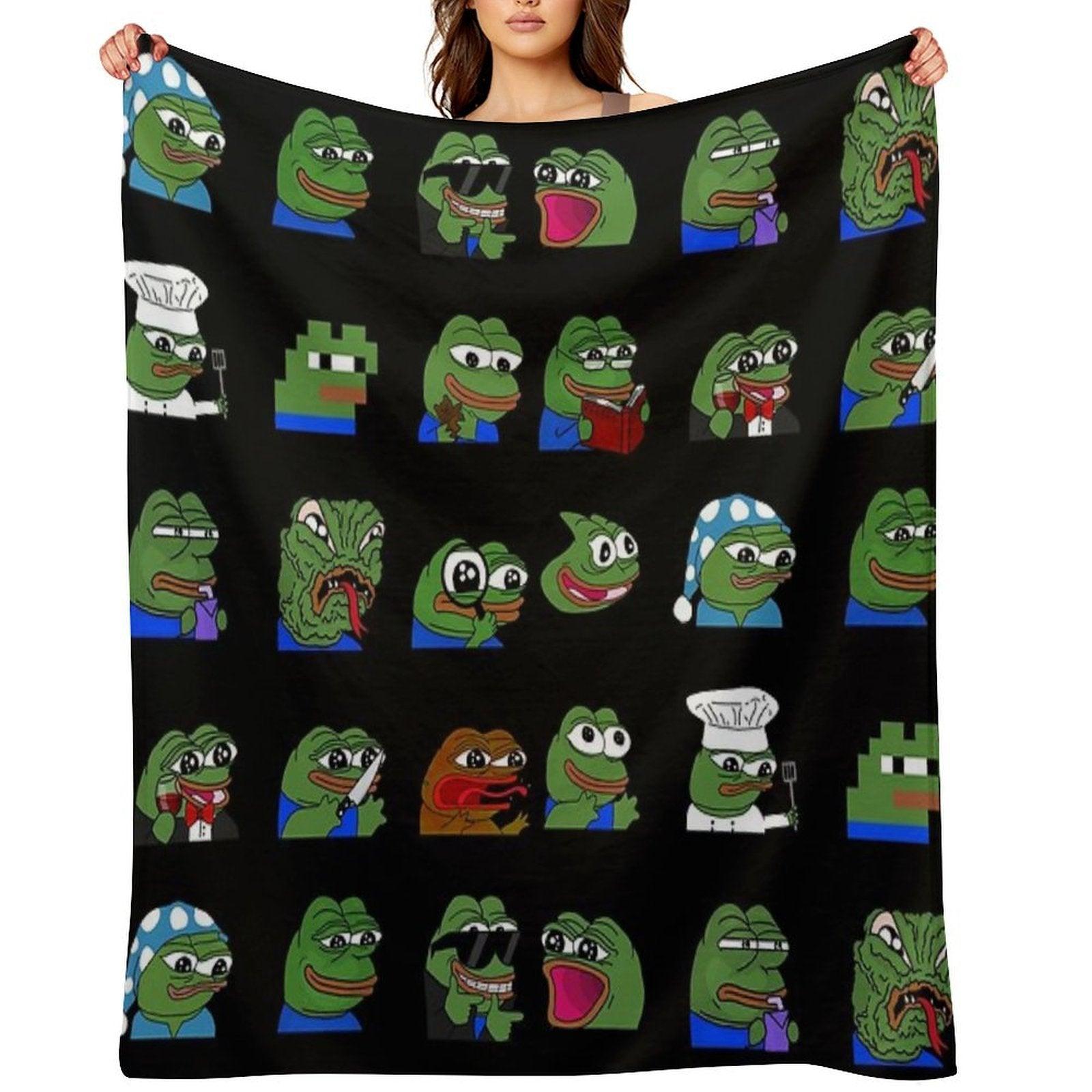 Pepe Peepo Variety Set (16 Pepes Edition) Throw Blanket
