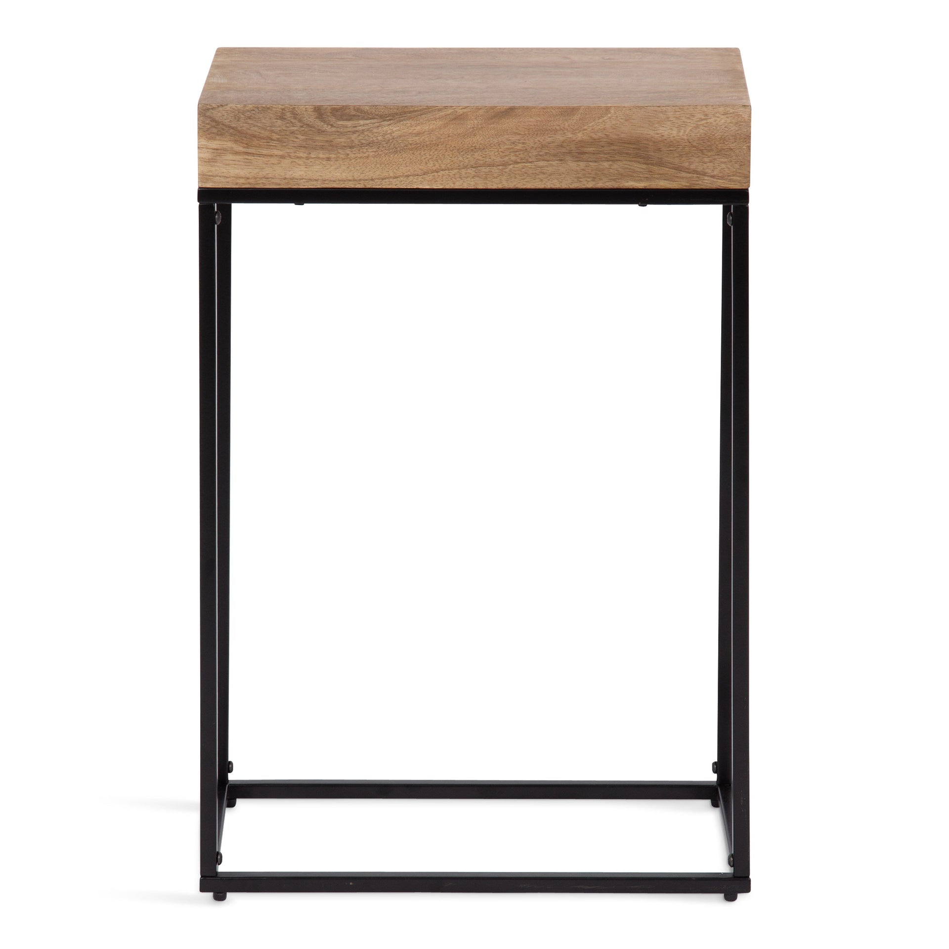 Karlsen Wood and Metal Slim Side Table