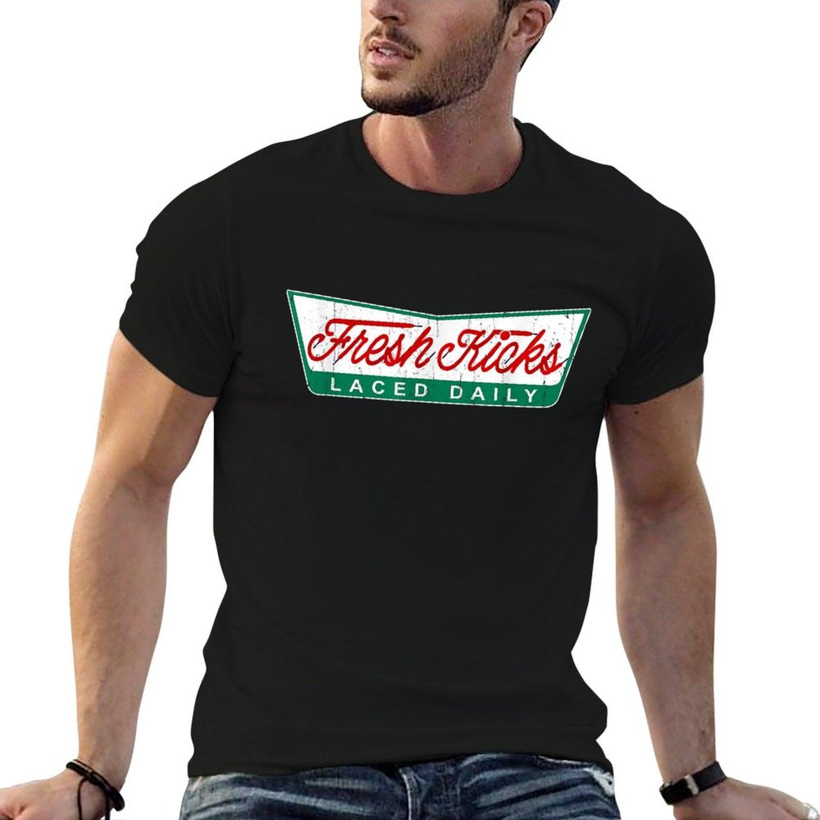 Sneaker Sauce Apparel Fresh Kicks Laced Daily Unisex-Adults Black S T-Shirt