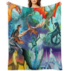 Wing of Fire All Dragon Pattern Background Throw Blanket