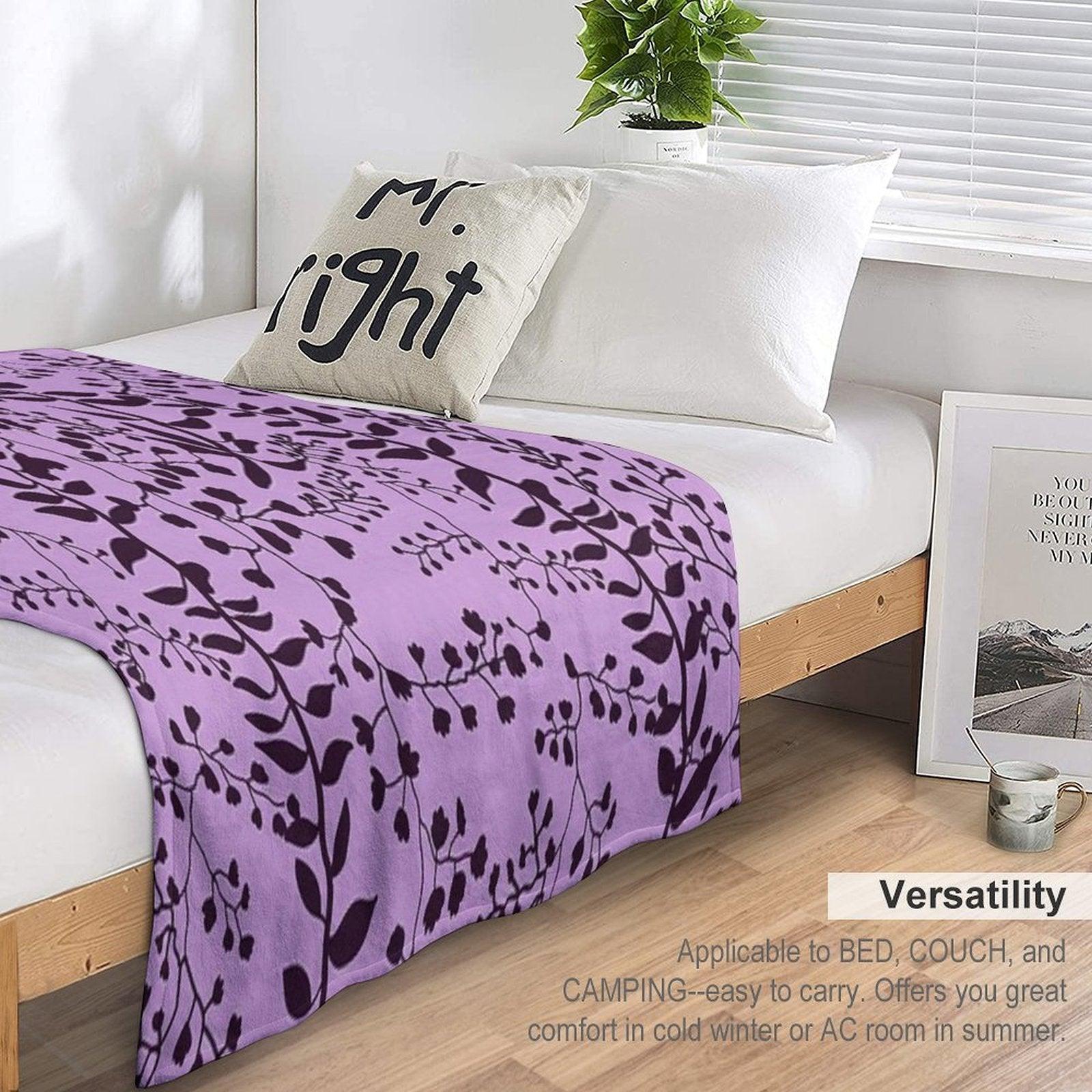 Bella Swan Lavender Freesia Throw Blanket