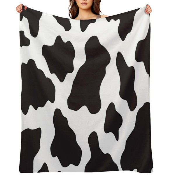 Cow Animal Print Cowboy Country Ranch Farm Style Throw Blanket