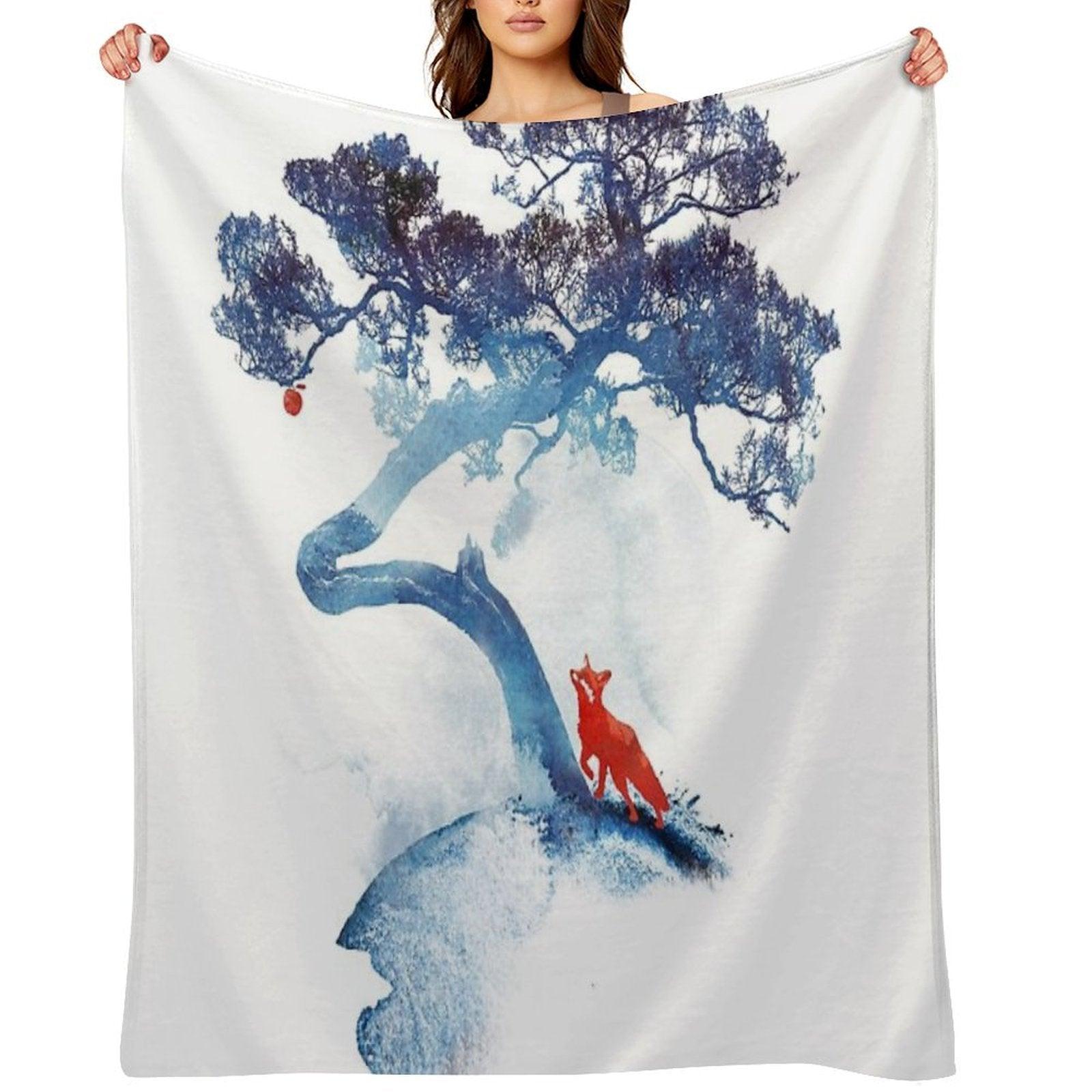 The Last Apple Tree Throw Blanket