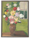 Vintage Floral Oil Painting Reproduction