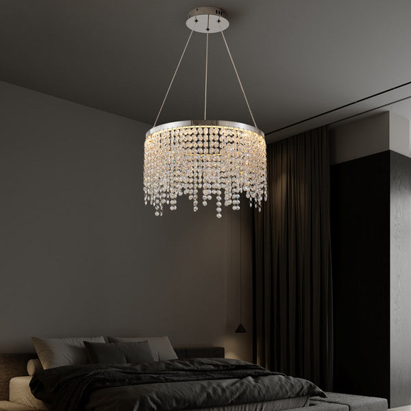 15.7-inch Fancy hanging ceiling lamps luxury modern pendant light crystal chandelier