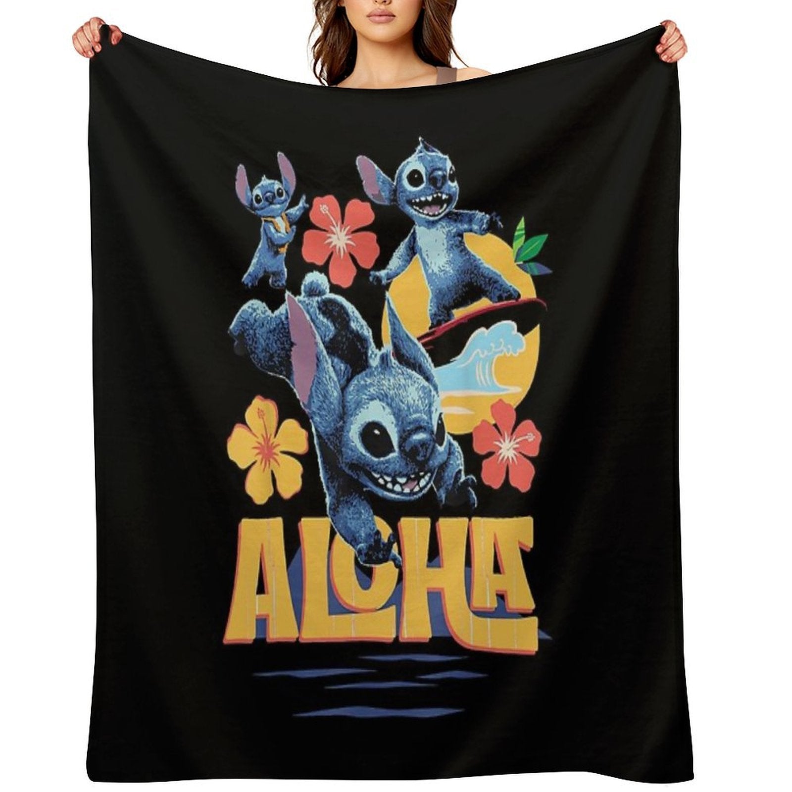 Lilo & Stitch Live-Action Movie Tropical Aloha Stitch Versatility Throw Blanket