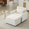 54" Plush Cloud Sofa: Modular Single + Ottoman Sofa with 22"