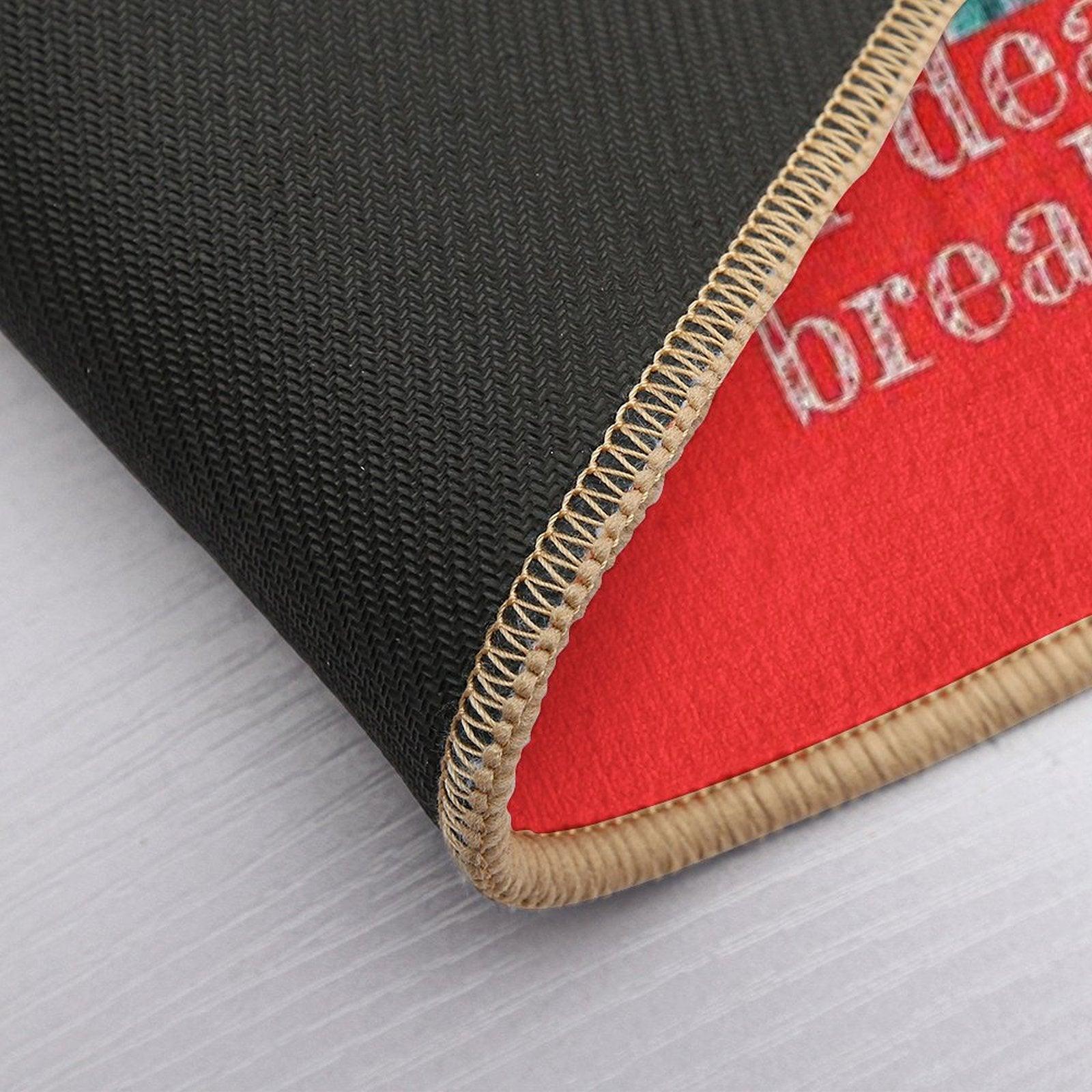 Oh Dear, Did I Break Wind  Christmas Vacation (Red Border) Bath Mat