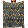 Strawberry Thief Royal Vintage Pattern Sustainable Throw Blanket