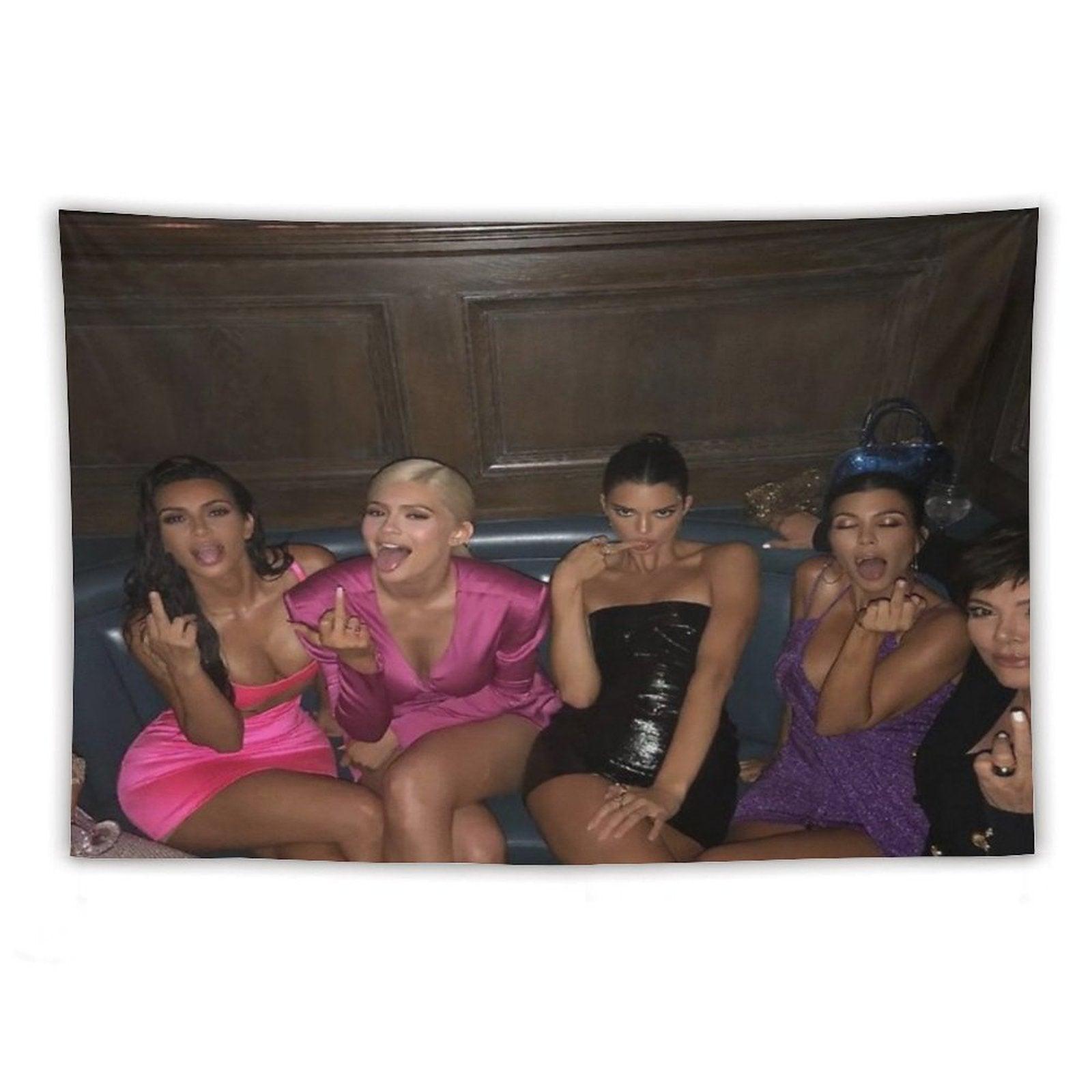 Kardashian Family Middle Finger Tapestries Tapestry Tapestry
