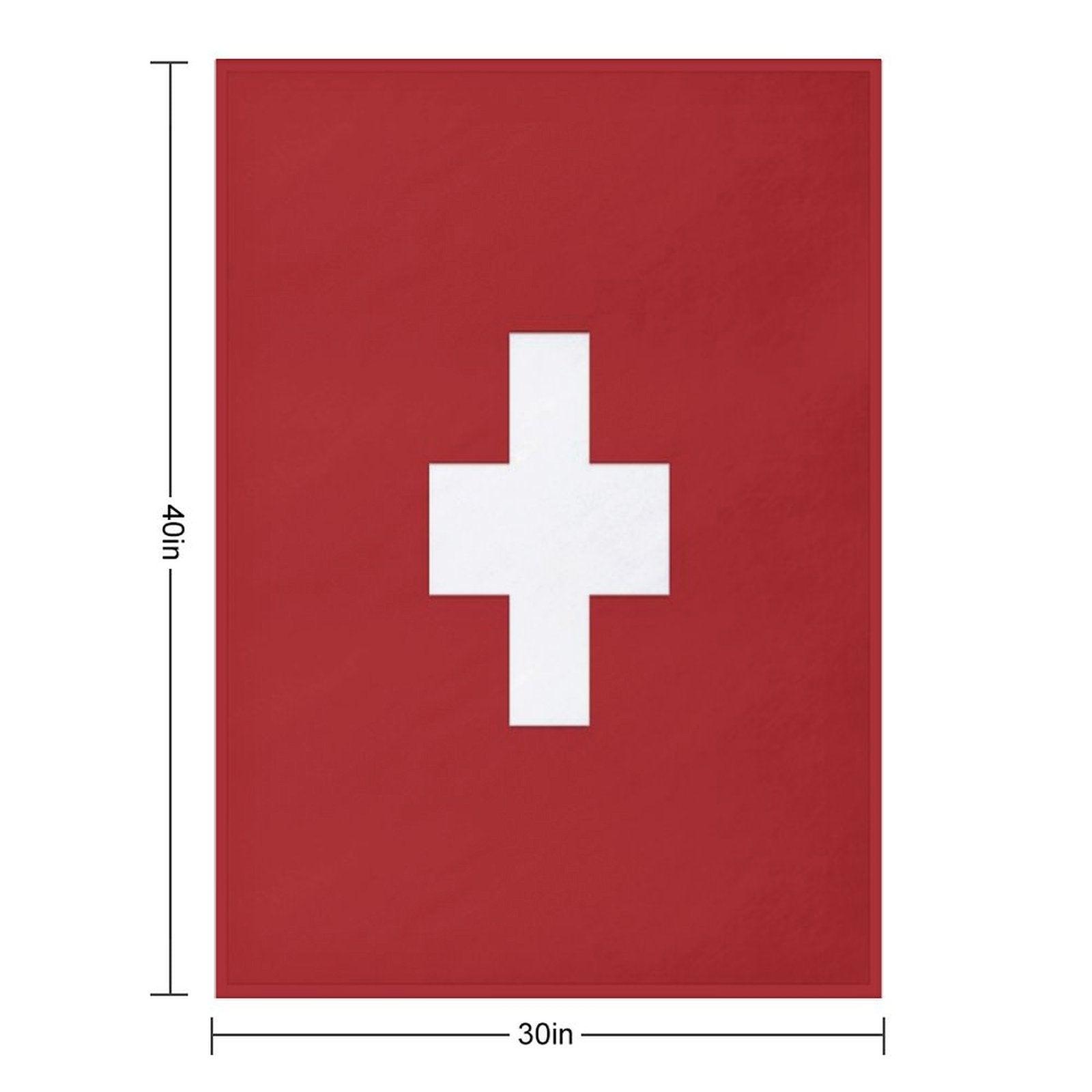 Swiss Cross Red Throw Blanket