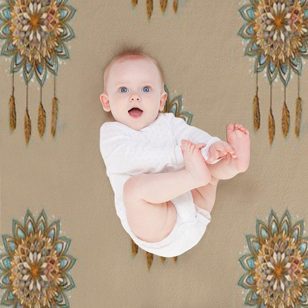 Golden Dreams Dreamcatcher Throw Blanket
