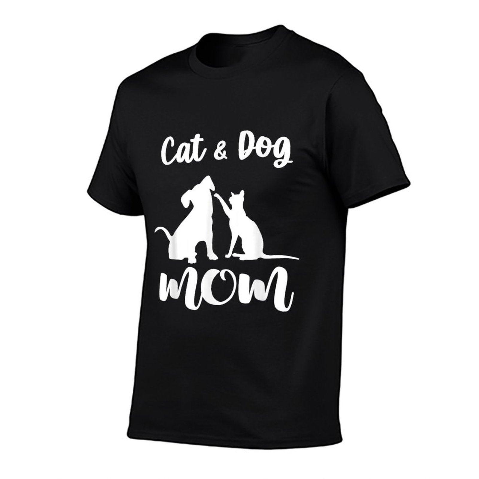 Cat And Dog Mom Shirt Pets Animals Lover Puppy for Women T-Shirt