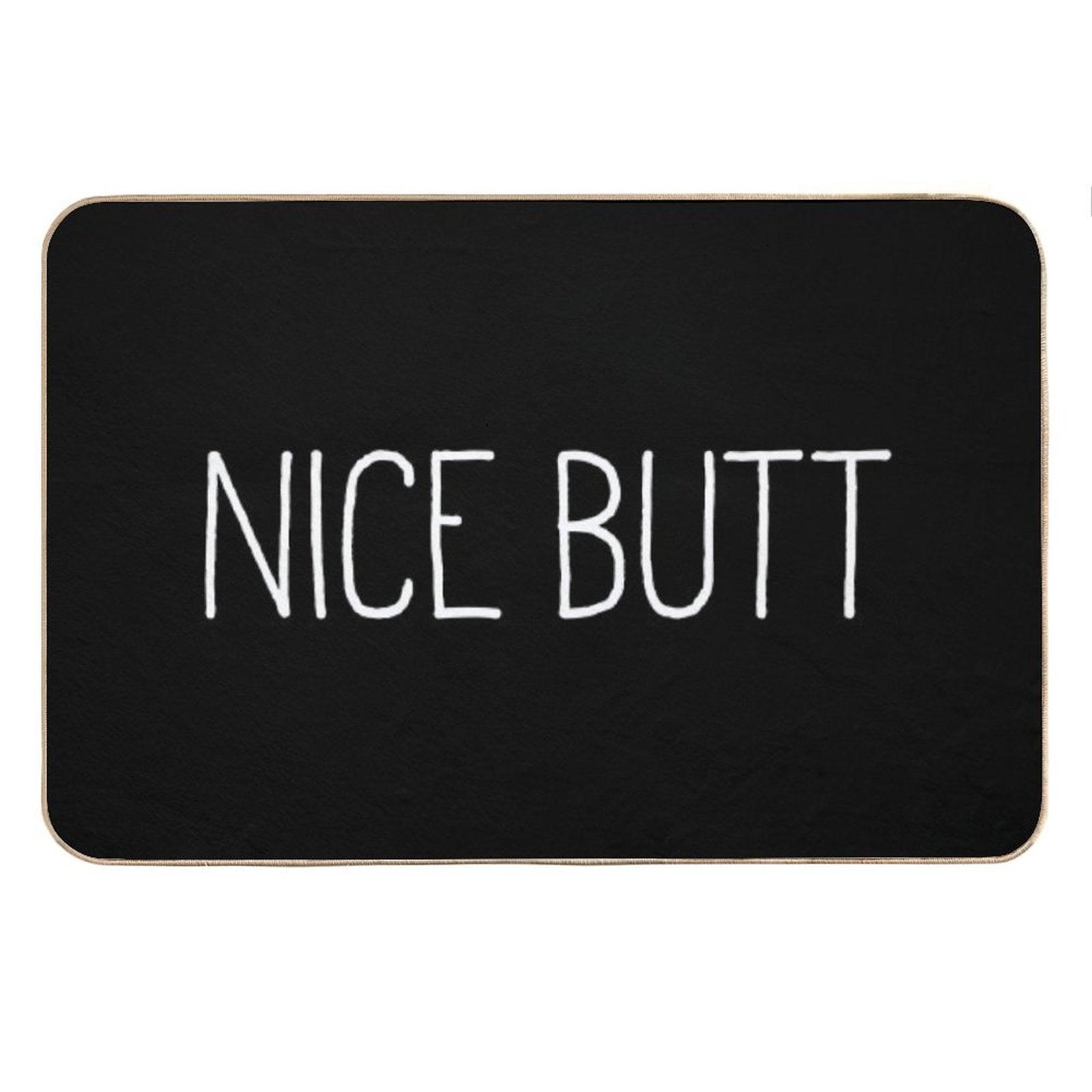 Nice Butt Black Bath Mat