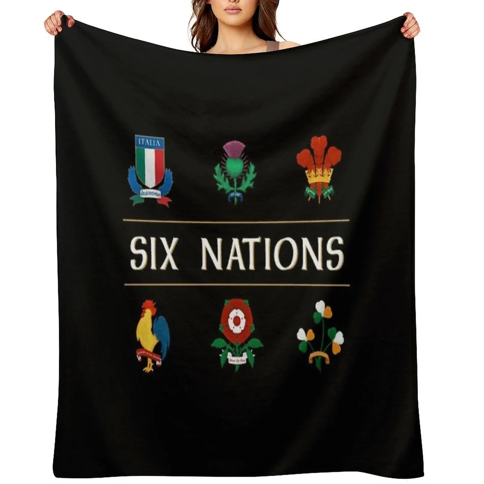 Six Nations Rugby . Classique Throw Blanket