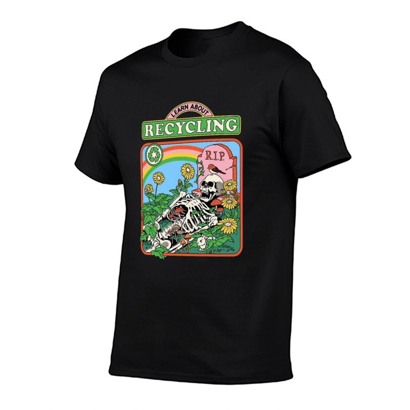 Learn About Recycling  Rolled Sleeves T-Shirt