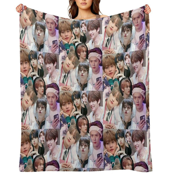Lee Know Collage Throw Blanket