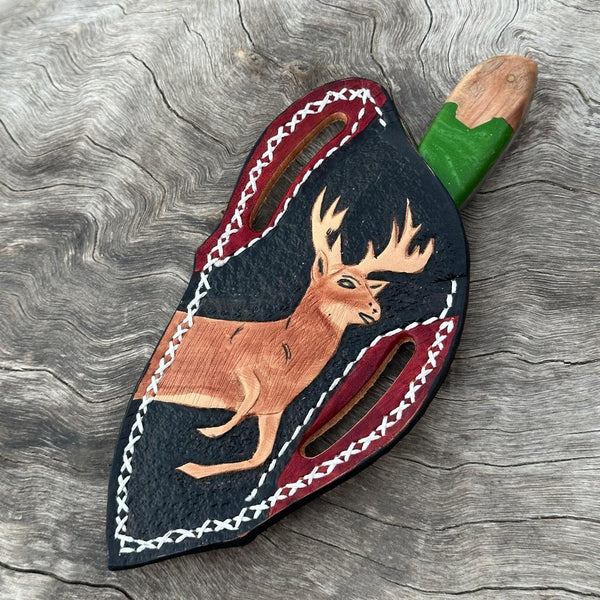 Premium Handcrafted Leather Sheath – Accommodates Fixed Blades up to 4