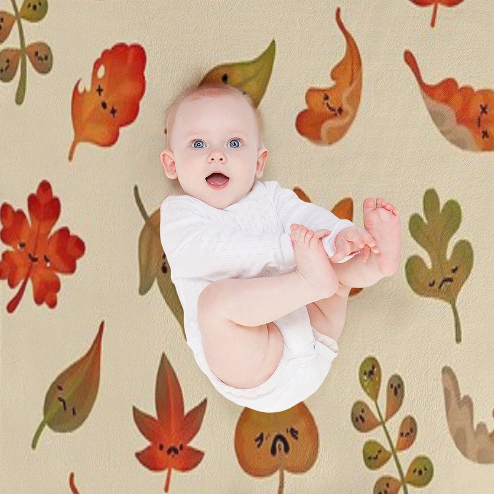 Sad Fallen Leaves Throw Blanket