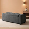 50 Inch Grey Luxurious Upholstered Storage Ottoman